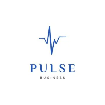 Pulse icon logo design inspiration Stock Illustration