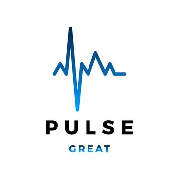 Pulse Icon Logo Design Template 스톡 일러스트