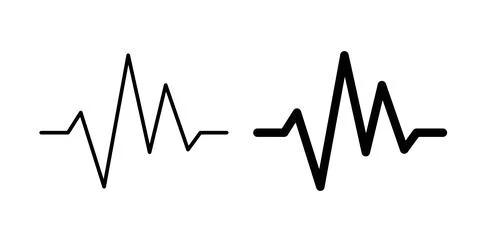 Pulse icon symbol. Flat Vector illustration Stock Illustration