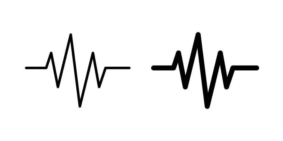 Pulse icon vector editable eps10 Stock Illustration