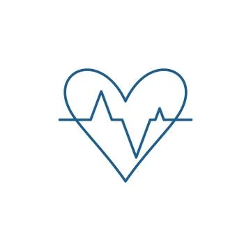 Pulse line icon concept. Pulse flat  vector symbol, sign, outline illustration. Stock Illustration
