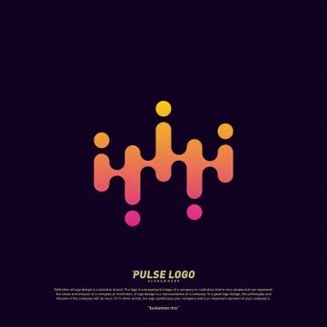 Pulse logo design concept vector. People Beat logo Template Vector. Stock-Illustration