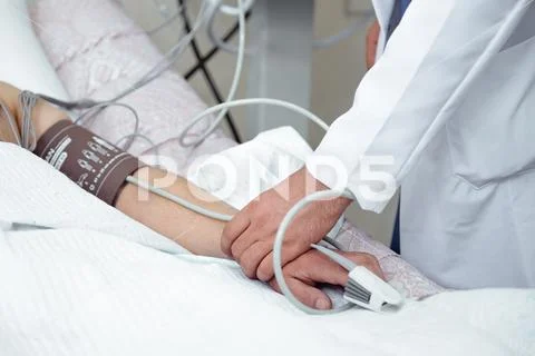 Pulse measurement Stock Photos