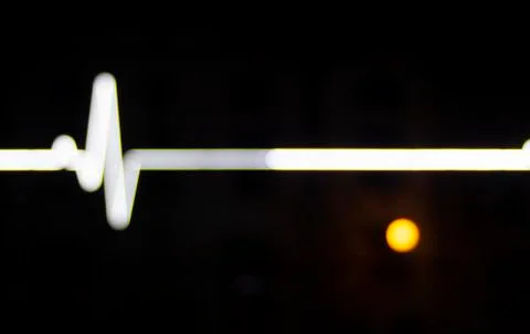 Pulse. Neon light Stock Photos
