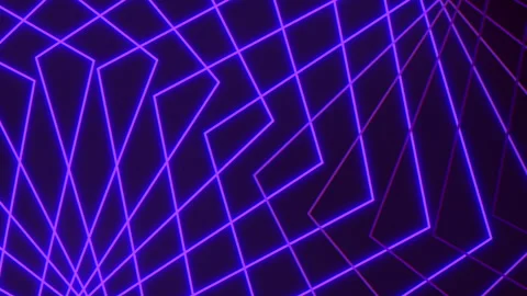 Pulse neon purple lines in rows on black gradient Stock Footage 235857822