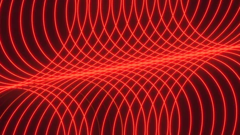Pulse neon red lines in rows on black gradient Stock Footage 240329690