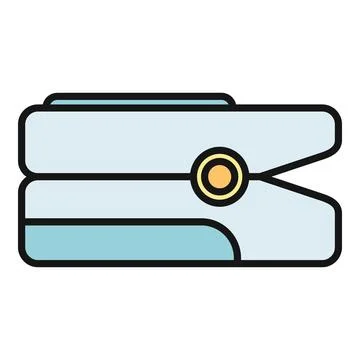 Pulse oximeter clip measuring oxygen saturation levels Stock Illustration