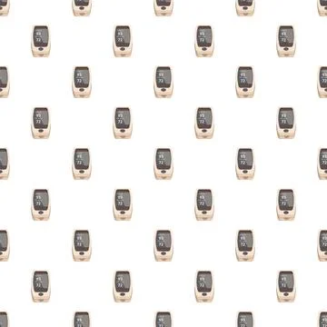 Pulse oximeter devices creating a seamless healthcare pattern Illustrazione stock