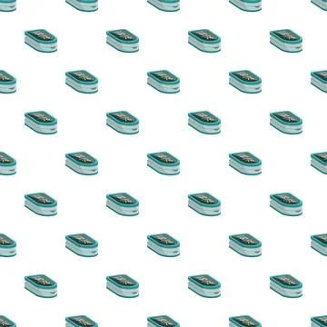 Pulse oximeter devices creating seamless healthcare pattern Stock Illustration