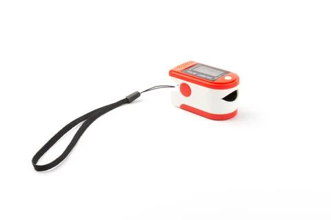 Pulse Oximeter, finger digital device to measure oxygen saturation in blood.  Foto stock