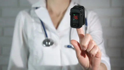 Pulse oximeter number for doctor Stock Footage 220231753