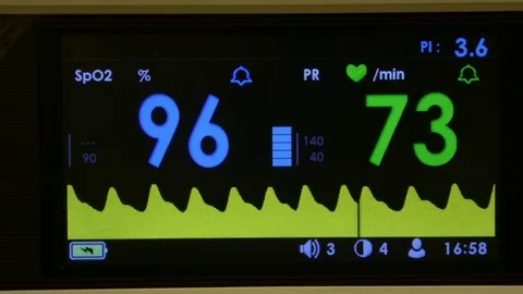 Pulse oximeter working on Video stock 70085333
