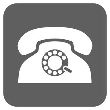 Pulse Phone Flat Squared Vector Icon Stock Illustration