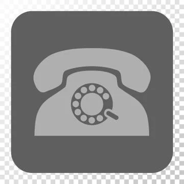 Pulse Phone Rounded Square Button Illustrazione stock