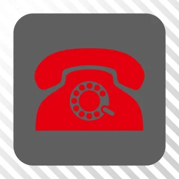 Pulse Phone Rounded Square Button Stock Illustration