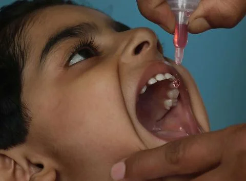 Pulse polio immunization campaign begins in Jammu and Kashmir, Srinagar, India - Stock Photos