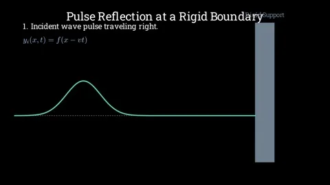 Pulse reflection at a rigid boundary Stock Footage 335764352