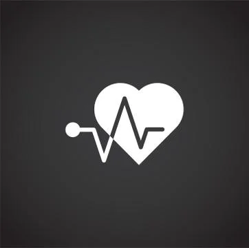 Pulse related icon on background for graphic and web design. Creative Stock Illustration