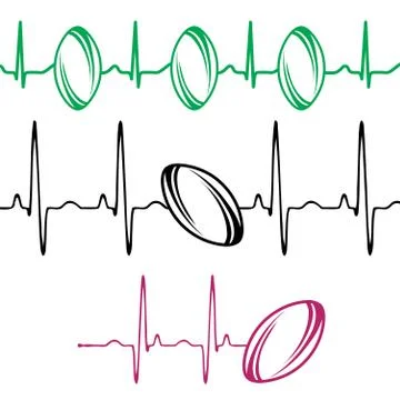 Pulse rugby set Stock Illustration