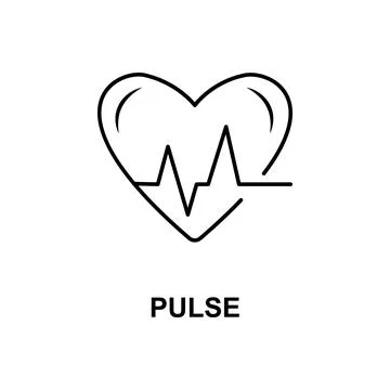 Pulse sign icon. Element of measuring instruments icon with name for mobile Stock Illustration