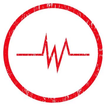 Pulse Signal Rounded Grainy Texture Icon 스톡 일러스트
