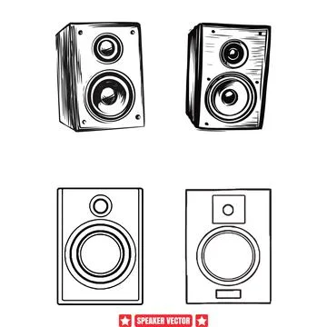 Pulse of Sound  Speaker Vector Collection Stock Illustration