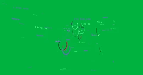 Pulse sparking crypto HUD moving over transparent void, arcs and labels flowing Stock Footage 329548898