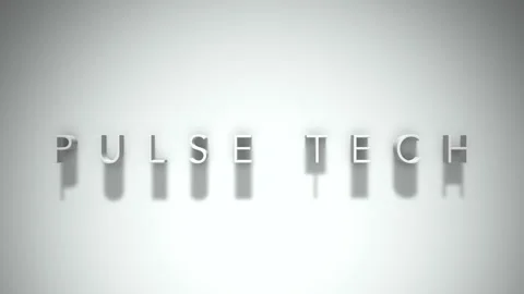 Pulse tech 3D title animation with shadows on a white background 動画素材 297215957