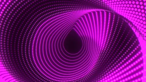Pulse trace neon purple lines in helix on black gradient Stock Footage 245736037