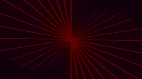 Pulse trace neon red lines in vertigo on black gradient Stock Footage 245733166