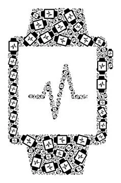 Pulse Tracker Recursion Icon Collage of Self Icons イラスト素材