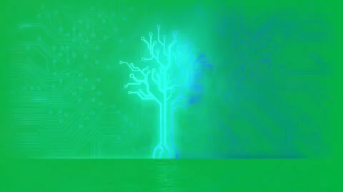 On pulse trunk activating glowing and drifting right while water rippling for Stock Footage 325294728