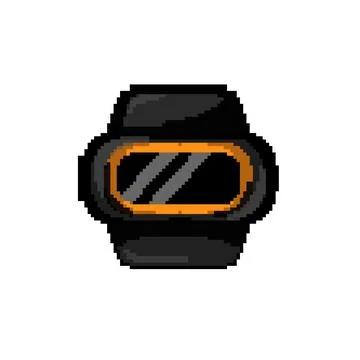 Pulse watch tracker pixel art vector illustration Stock Illustration