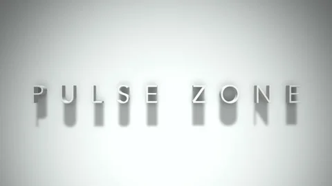 Pulse zone 3D title animation with shadows on a white background Stock Footage 297381992
