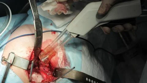 Pulsed Irrigation In Surgery Stockfoto's