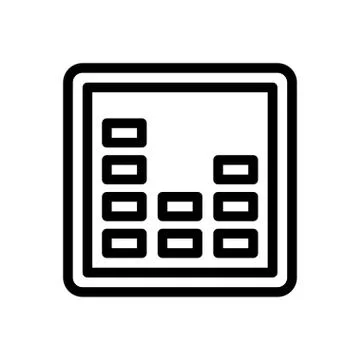 Pulses thin line icon  Stock Illustration