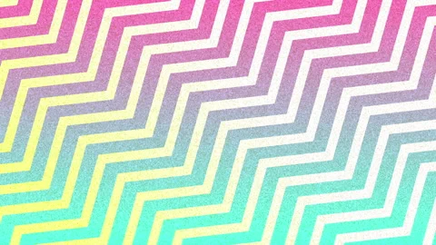 Pulsing abstract chevron pattern cycling pastel hues on screen, creating Stock Footage 311416208