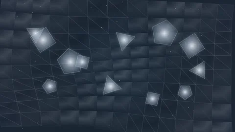 Pulsing abstract technological connection grid for futuristic data visualiz.. Stock Footage 344249130
