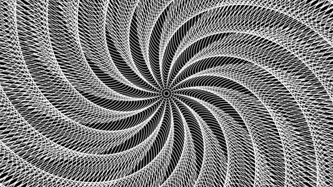 Pulsing and rotating spider web net pattern on black background loop. Creat.. Stock Footage 229518529