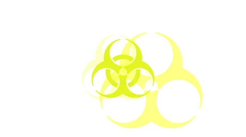 Pulsing Biohazard Symbol Stock Footage 38168326