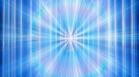 Pulsing blue starburst light effect on black Stock Footage 331461277