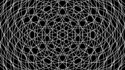 Pulsing circles lace pattern background loop. Attracting attention bright c.. Stock Footage 229770599