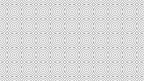 Pulsing circles with square diamonds dynamic loop pattern on white backgrou.. Stock Footage 229518014