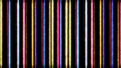 Pulsing Colorful Light Vertical Lines on Black Background Stock Footage 313348648