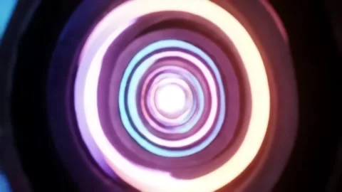 Pulsing Concentric Circles Abstract Animation with Bright Center Glow Stock Footage 313324215