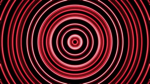 Pulsing concentric red rings in a seamless loop. Stock Footage 291976470