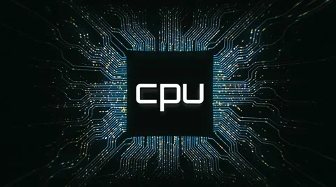 Pulsing CPU Visualisation 库存影片 58580280