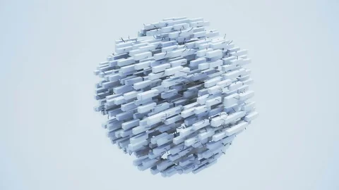 Pulsing cube and wire mesh. Highly realistic 4K animation. Stock Footage 77070179