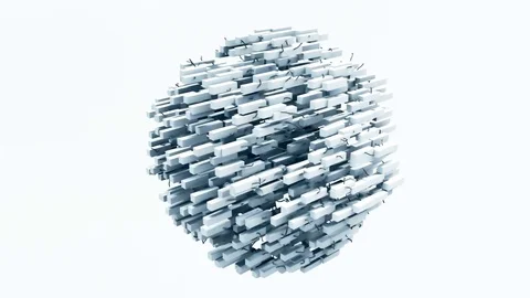 Pulsing cube and wire mesh. Highly realistic 4K animation. Stock Footage 77070434