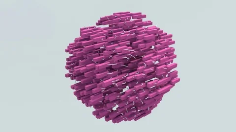 Pulsing cube and wire mesh. Highly realistic 4K animation. Stock Footage 77070682